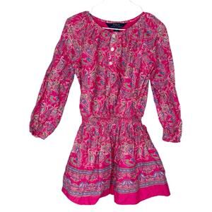 Polo Ralph Lauren Pink Paisley Floral Batiste Dress    Size: 4 Toddler Girls